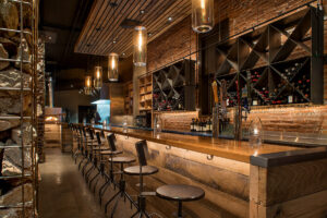 Enoteca dining room romantic aesthetic light fixtures
