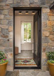 West Ketchum entry stone wall