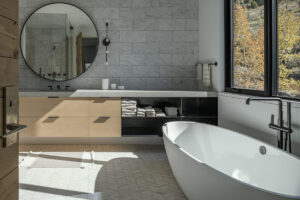 yellowstone club bathroom sink tub light bright contemporary