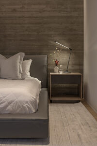 Sage Residence bedroom wood paneling