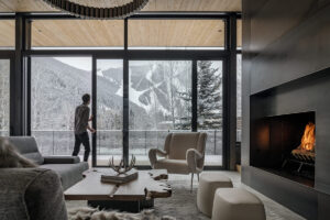 Sage Residence living room fire place spacious