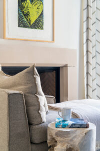 Bald mountain bedroom room fire place