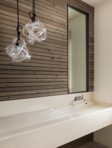 Warm spring bathroom sink light fixture