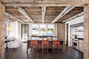 East fork kitchen wood paneling wood beams spacious