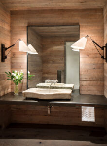 East fork sink bathroom wood paneling