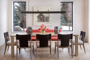 Warm spring dining room light bright