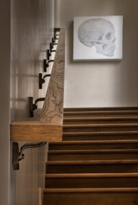 West Ketchum stairs art interior design natural wood