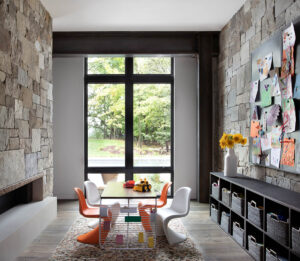 Lake Minnetonka kids play area stone walls